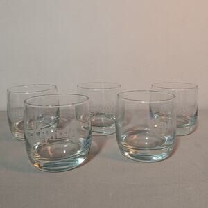 Vtg Kahlua Liqueur Etched Frosted Logo Rocks Glasses Cocktail Lowball Set of 5